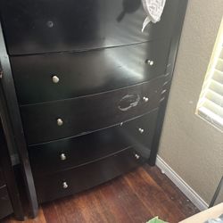 2 Black 5 Drawer Dressers  X 2
