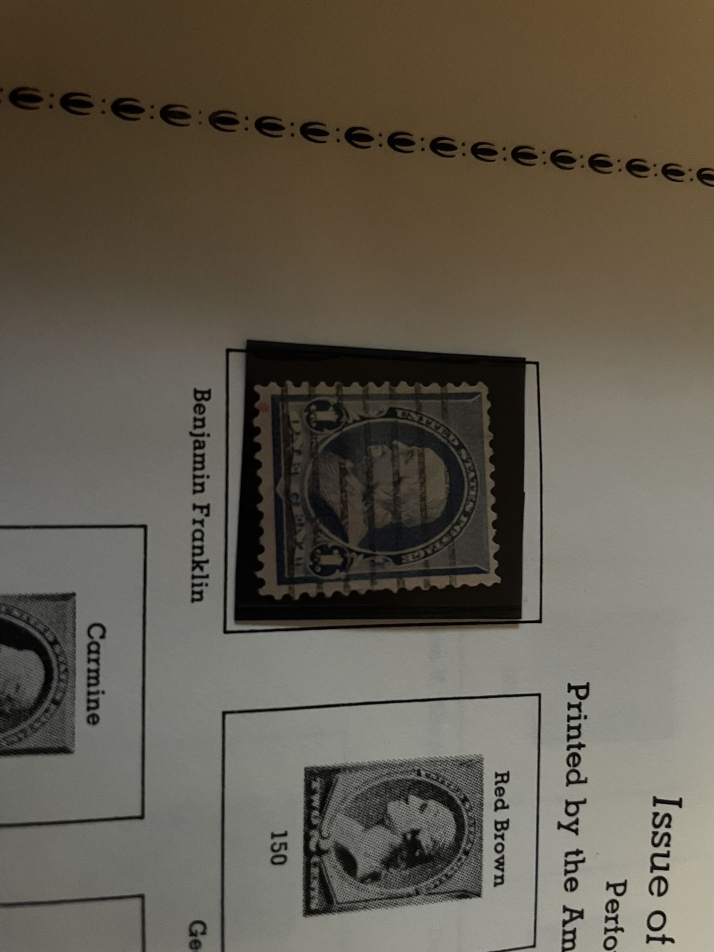 RARE US postage Franklin stamp 1890