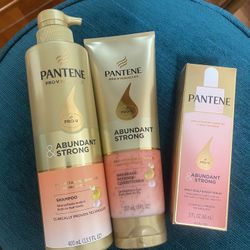 Pantene Abundant & Strong Shampoo, Conditioner, Scalp & Root Serum