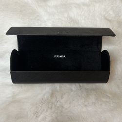 Prada Black Textured Glasses Case