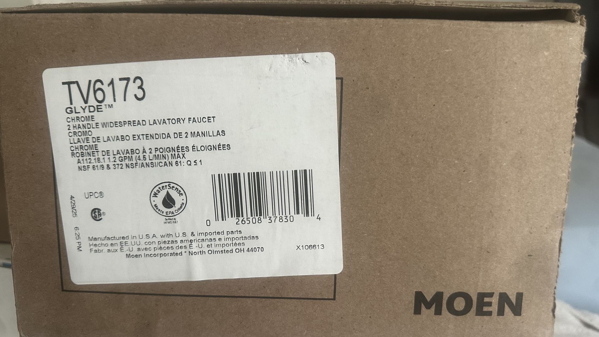 Moen Bathroom 3 Hole Faucet