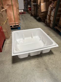 50 GALLON hydroponic under table water RESERVOIR tray 40” x 40” x 12” WHITE, RECTANGLE