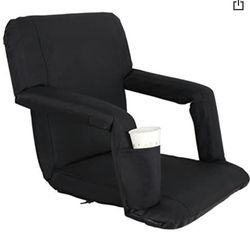 Stadium Seats Cushions Chair for Bleachers Benches, Padded with Cushion/Back/Arms,Water Resistant Reclining Chair for Outdoor or Indoor