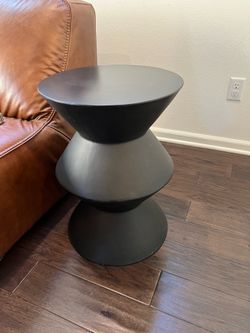 Black concrete end table