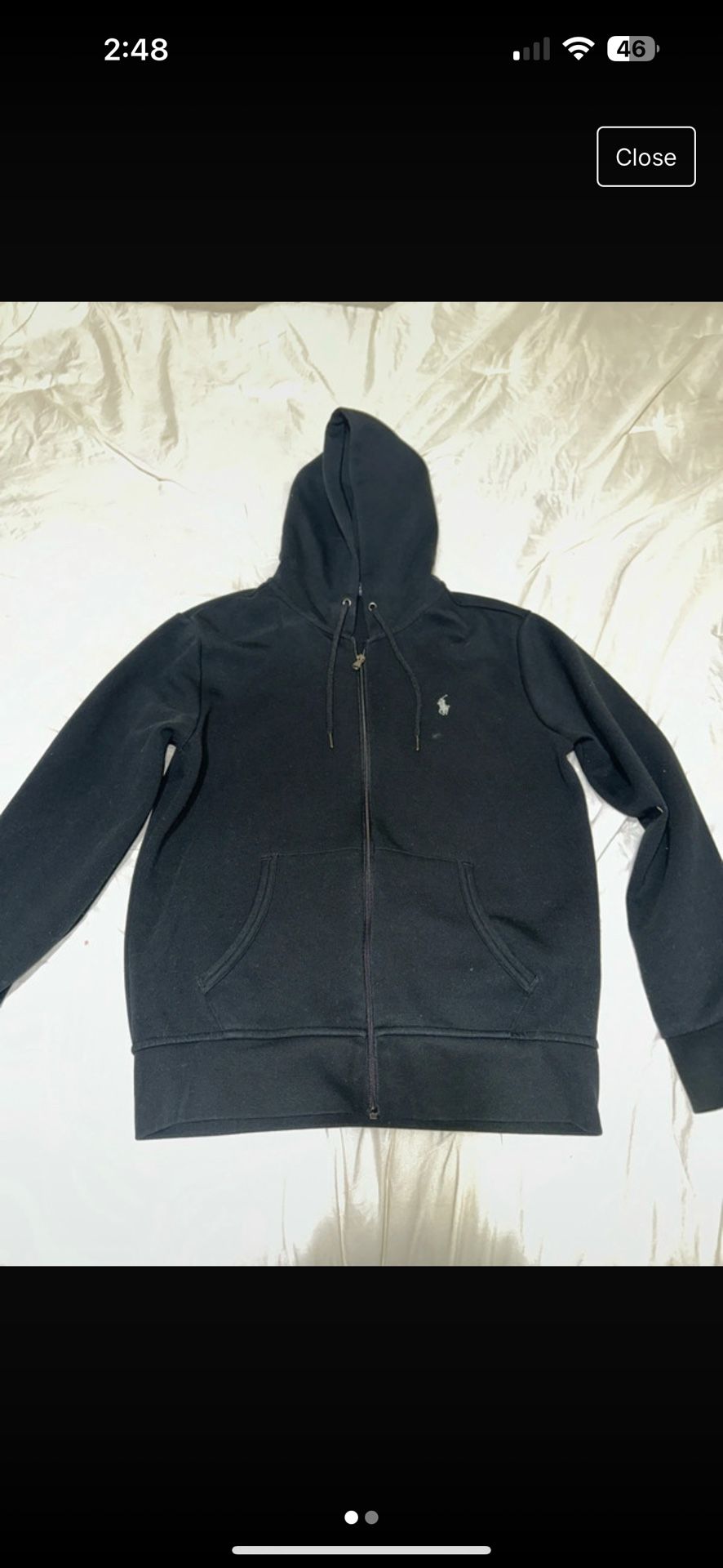 Black Polo Zip Up
