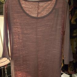 New...Ladies Ovwrsizwd Small Gap Tunic With 3/4 Sleeves