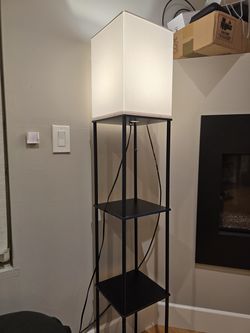 Floor Lamp with Shelves