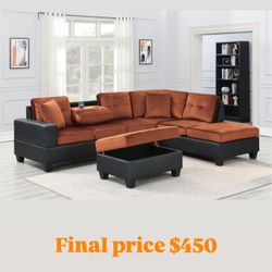 Sectional Couch With Ottoman (NEW IN BOX 📦)