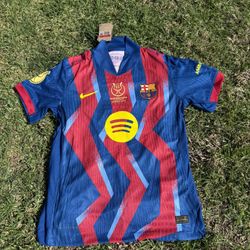 Barcelona Lamine Yamal #10 Jersey Player Version Super Copa De España Jeddah 2026 Size  XL & L