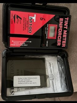 Laser Labs T100 Tint Meter Enforcer – Complete w/ Case & Calibration Sample