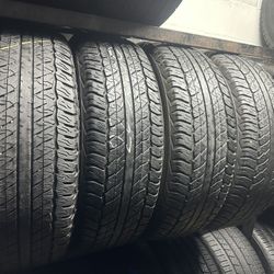 SET OF TIRE 225 60 18 DUNLOP 85% LIFE