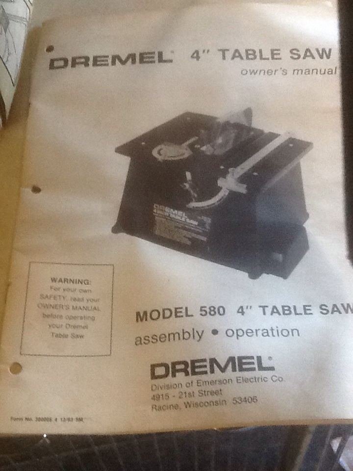 Dremel 580 4" Table Saw