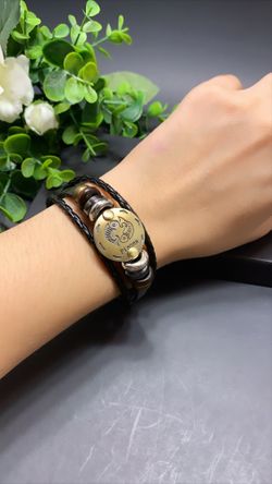 12 Constellations Multilayer Leather Bracelet, Pisces