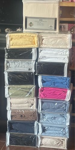 Cal king 4pc sheets sets, Fresh, Soft, wrinkle free, deep pockets, elastic all around fitted sheet and they don’t slip off the bed