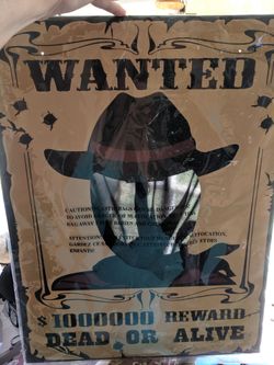 Halloween costume- Wanted poster