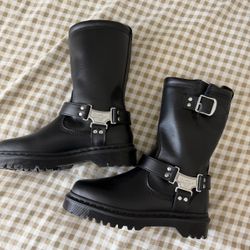 Dr. Martens ANISTONE HI LEATHER BIKER BOOTS