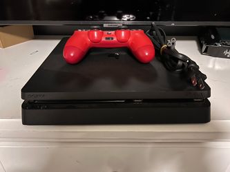 Sony PS4 Slim Console with Red Controller
