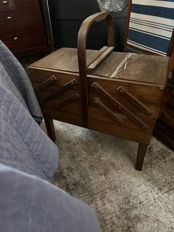 Sewing Box with yards of material