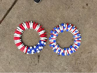 4th of July wreath clothespins