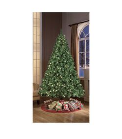 New In Box Puleo 7.5' Pre-lit Augusta Pine Christmas Tree HDLLC8711