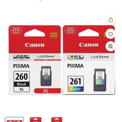 Canon CL-261 AND PG-260 Fine Ink Cartridges