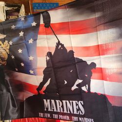 Marines The Few Proud The Marines 3x5 Flag. American Flag