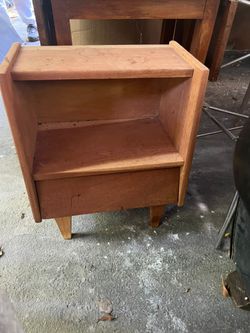 Mid-century wood night table.