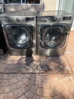 LG wacher and dyer. Good working condition like new with brand new pedestal washer