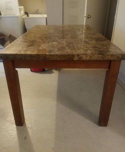 Real brown marble table