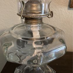 Antique Kerosene Lamp Cleaned/New Wick