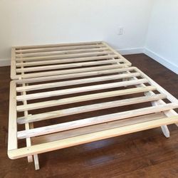 Natural Wood Bed Frame - Queen