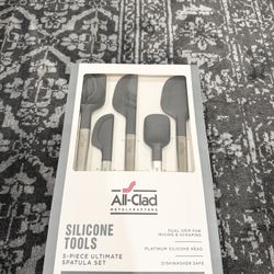 All-Clad Specialty Silicone Kitchen 5-Piece Set, Stainless Steel and Black