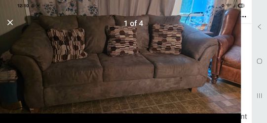 BROWN FABRIC SOFA