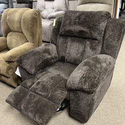 Stylish Plush Rocker Recliner