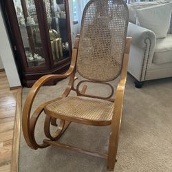 Vintage Rattan Rocking Chair