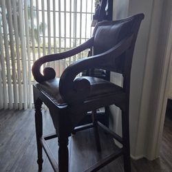 Spanish Leather Bar Stool