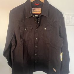 Iron & Resin Fenceline Shirt Jacket Men’s X-Large Black BRAND NEW