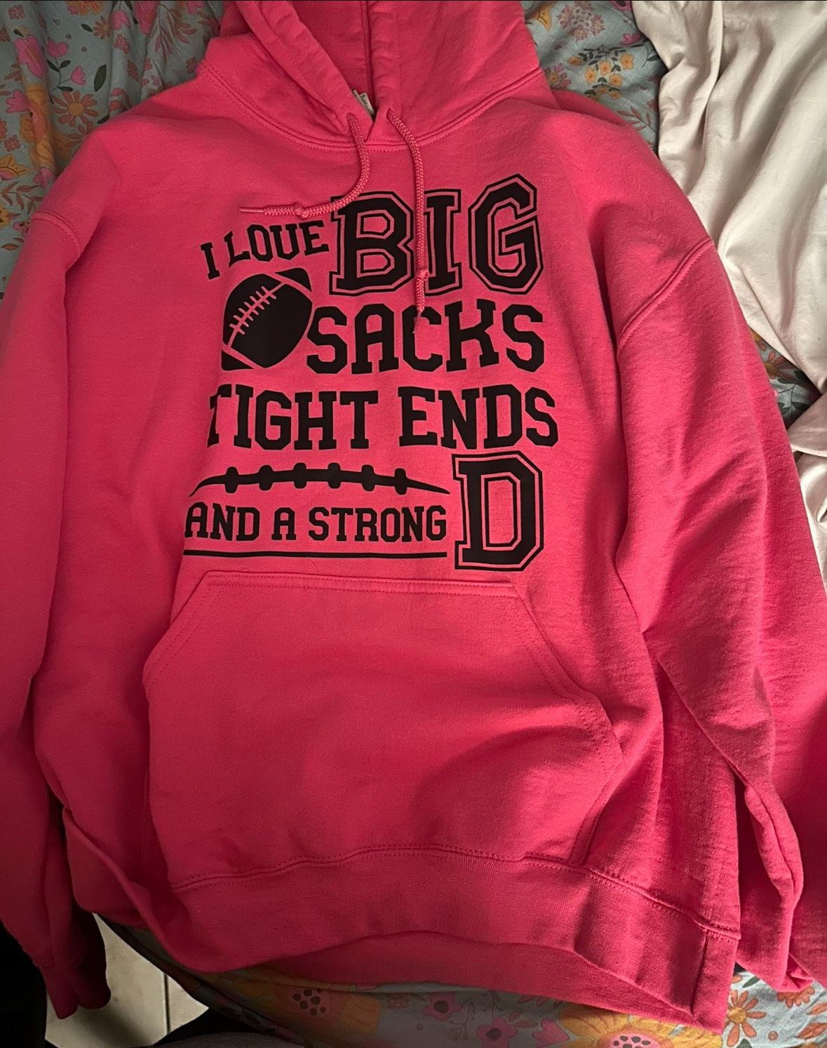 Womans Football Themed Hoodie 