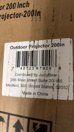 Outdoor projector 200in