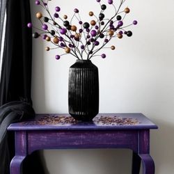 Orange Black and Purple Glitter Pick Halloween Pick Spray Stem Holiday Crafts