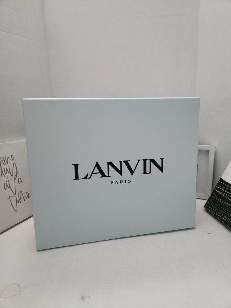 Lanvin Paris Empty Sneaker Box Pale Blue Men's Size 14.25x12x5
