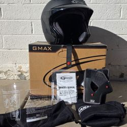 GMAX GM67S Open Face Helmet - Flat Black (With Peak) - 2XL