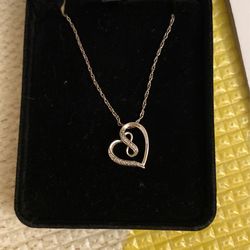 925 Sterling Silver Infinity Heart Necklace