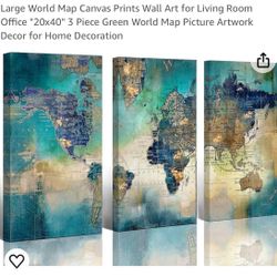 World Map Canvas Print 