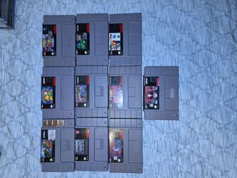 SNES Super Nintendo Lot of 10 Game Cartridge