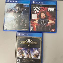 PS4 Games WWE Monster Hunter Kingdom Hearts