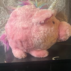 Plush Pink Unicorn Piggy Bank| 1ftL| 10in H|