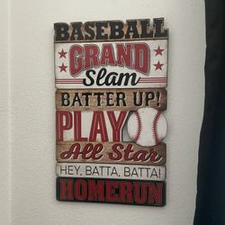 Baseball Wall Decor 