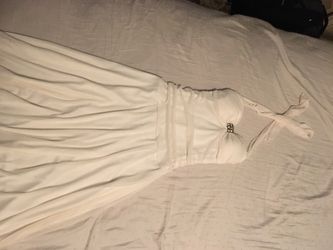 White Sparkly “Speeckless” Dress