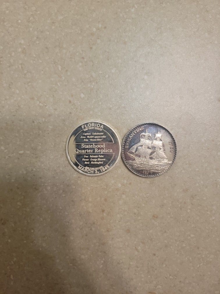 1 Oz 999 Silver Coins. $34 Each 